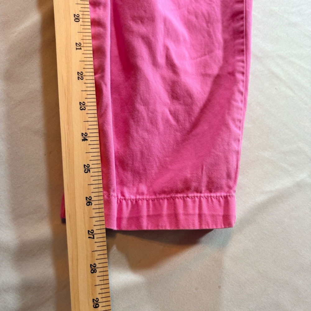 Ralph Lauren Sport Chino Pants Womens 8 Pink Slim Straight Cotton Twill Chinos - Picture 6 of 8